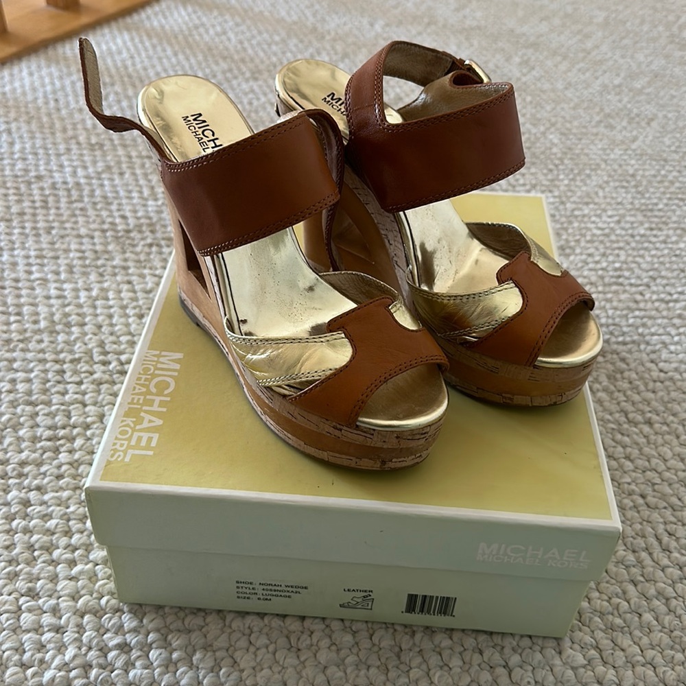 MK wedge sandal 4.5 inches heel